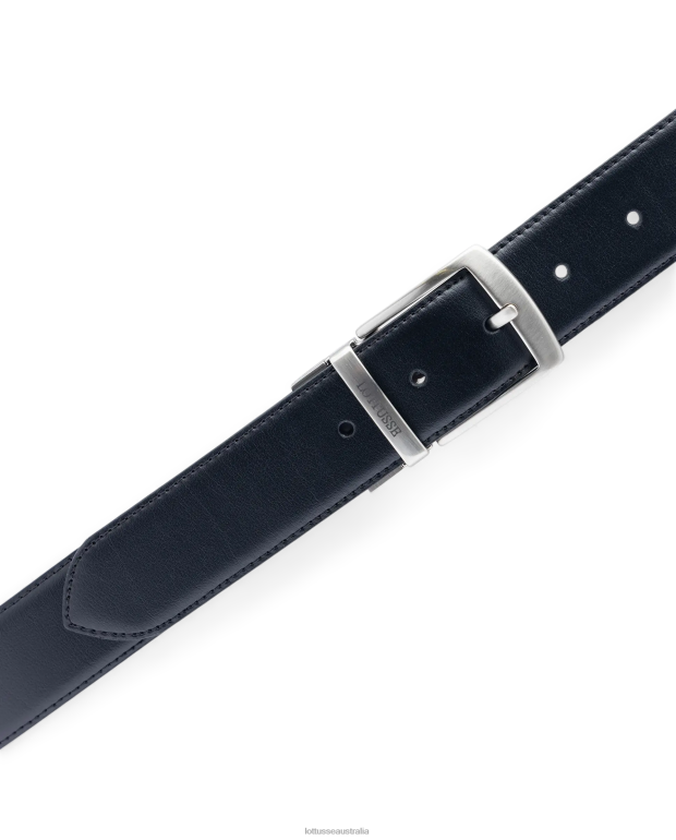 Men Lottusse Accessories Black NT4PP198 Cinturones Anilin Calf Reversible