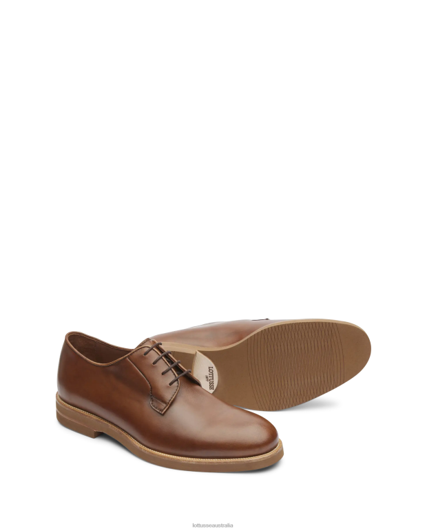 Men Lottusse Footwear Brown NT4PP108 Niza Suede Calf Derby