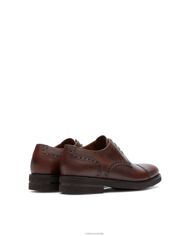Men Lottusse Footwear Brown NT4PP148 Holborn Wax Calf Derby
