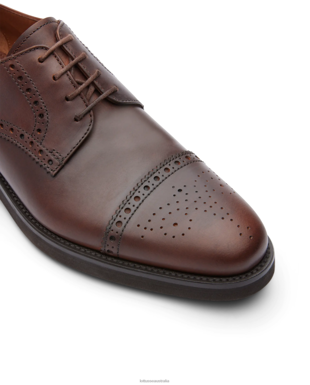 Men Lottusse Footwear Brown NT4PP148 Holborn Wax Calf Derby