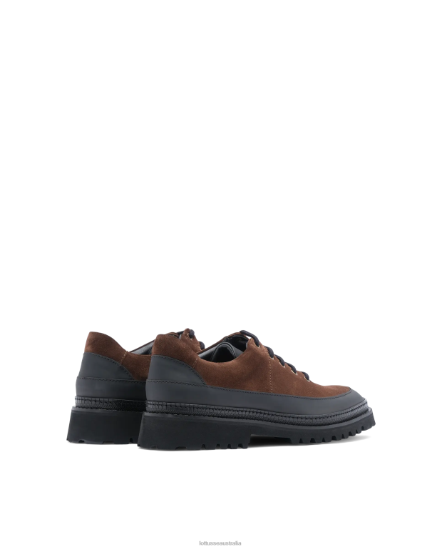 Men Lottusse Footwear Brown NT4PP175 Covent Rubber Finish Calf Derby