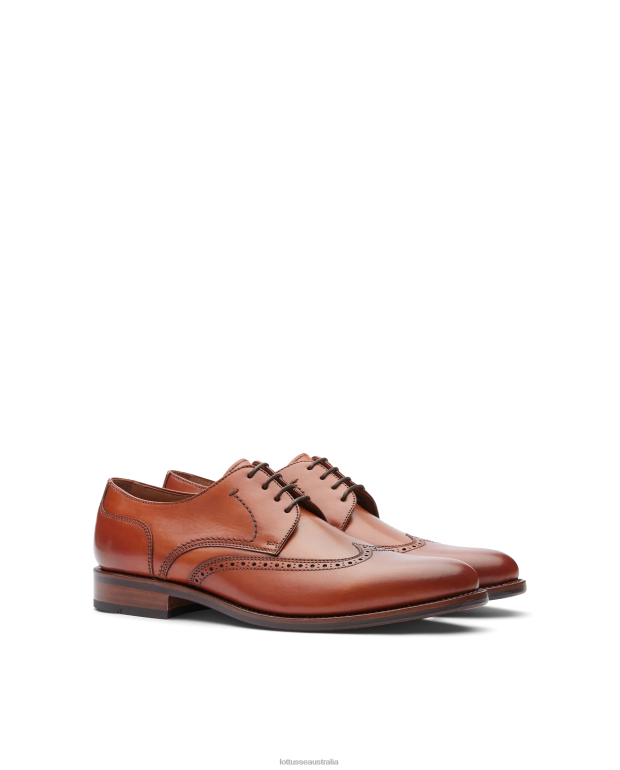 Men Lottusse Footwear Brown NT4PP62 Premium Crust Anilin Calf Derby