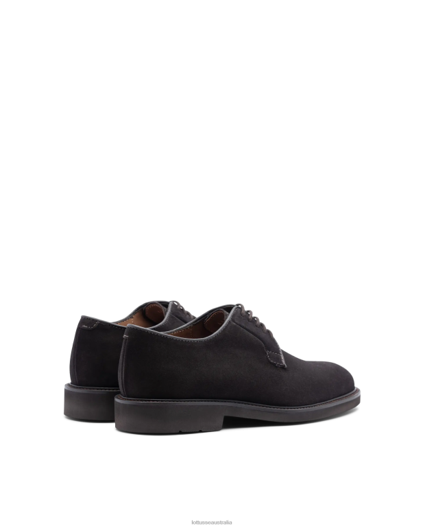 Men Lottusse Footwear Mocha NT4PP19 Baltimore Suede Calf Derby