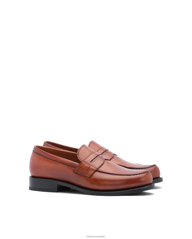 Men Lottusse Footwear Brown NT4PP44 Kingstown Crust Anilin Calf Loafers