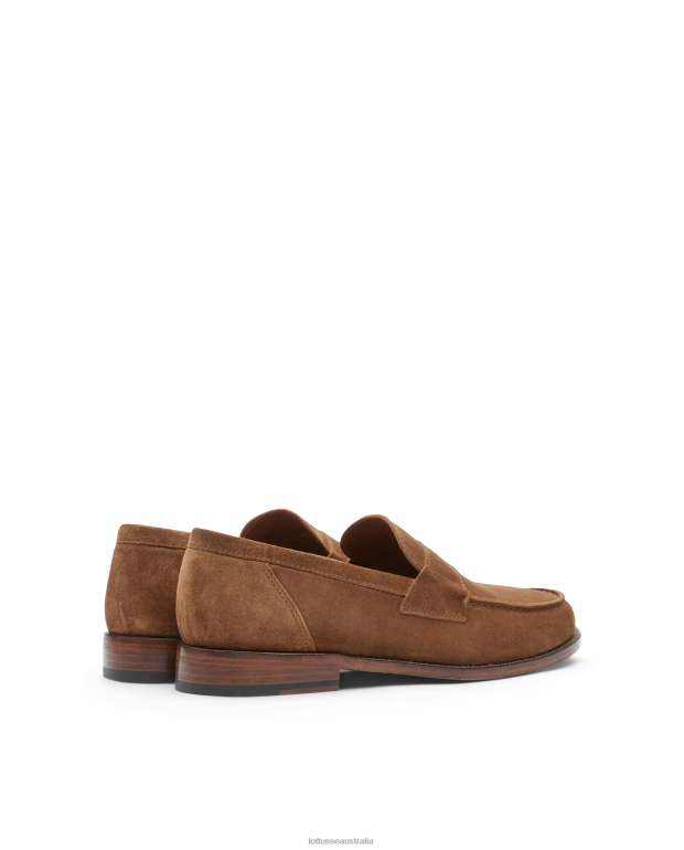 Men Lottusse Footwear Brown NT4PP64 Daytona Suede Calf Loafers
