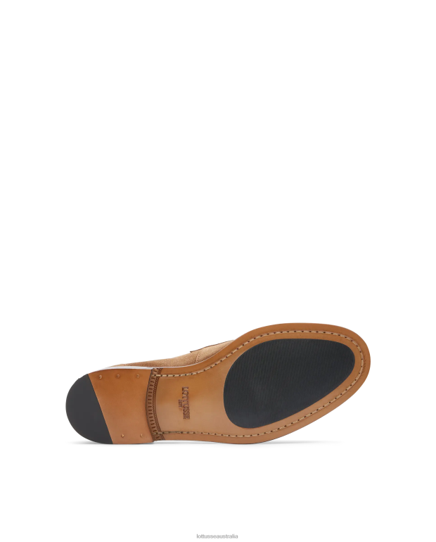 Men Lottusse Footwear Brown NT4PP64 Daytona Suede Calf Loafers