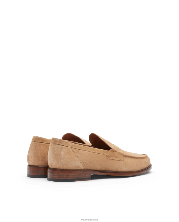 Men Lottusse Footwear Brown NT4PP65 Daytona Suede Calf Loafers