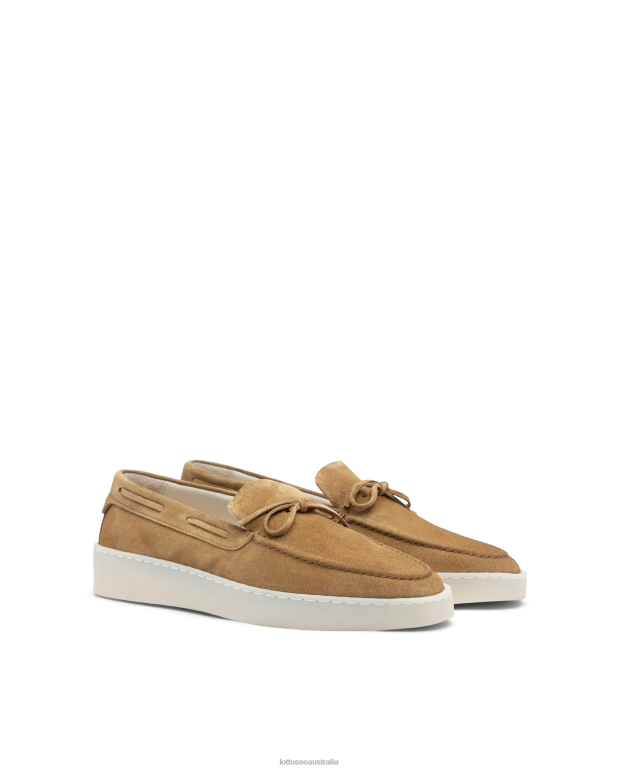 Men Lottusse Footwear Brown NT4PP70 Fornells Suede Calf Loafers