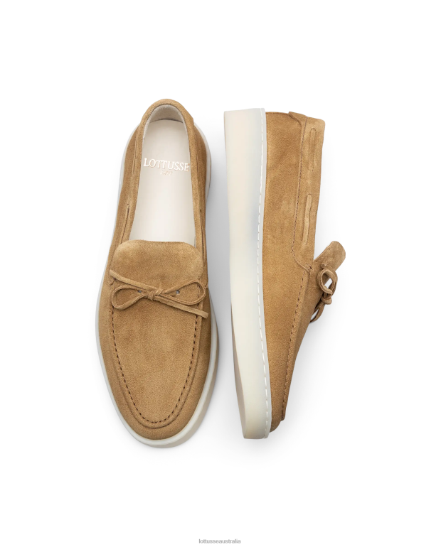 Men Lottusse Footwear Brown NT4PP70 Fornells Suede Calf Loafers