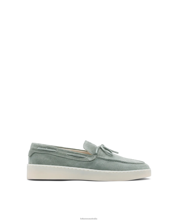 Men Lottusse Footwear Green NT4PP71 Fornells Suede Calf Loafers