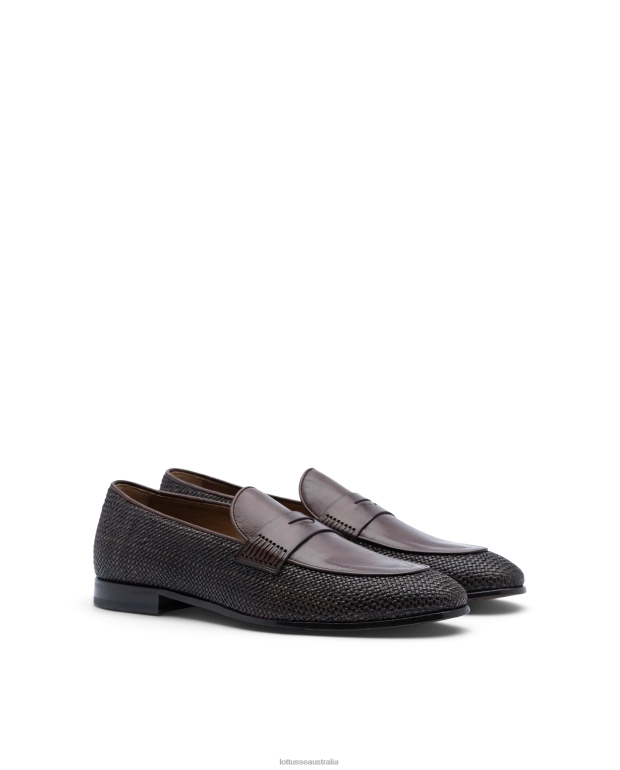 Men Lottusse Footwear Mocha NT4PP96 Verona Mesh Canguro Loafers