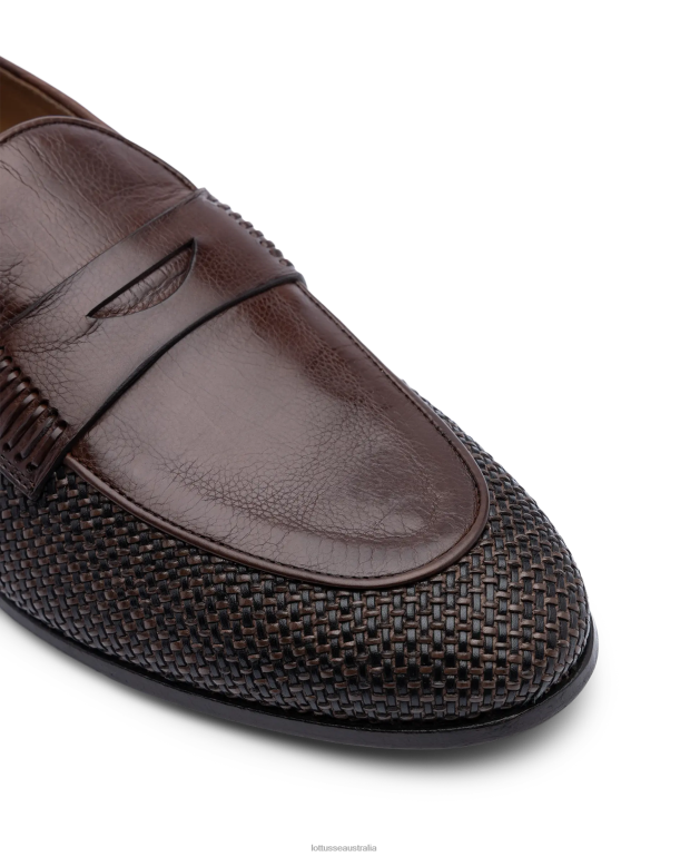 Men Lottusse Footwear Mocha NT4PP96 Verona Mesh Canguro Loafers