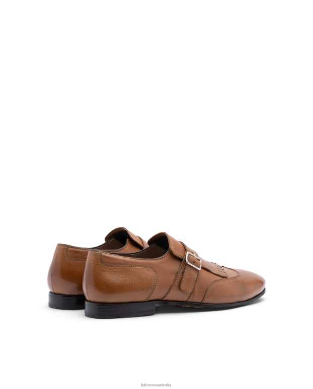 Men Lottusse Footwear Brown NT4PP88 Verona Brush off Calf Monks