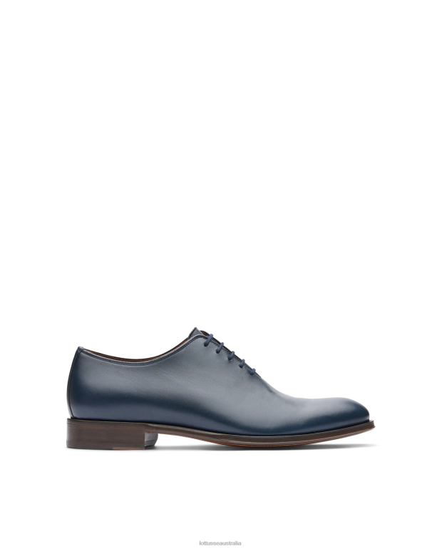 Men Lottusse Footwear Marine Blue NT4PP14 Lenox Brush off Calf Oxford