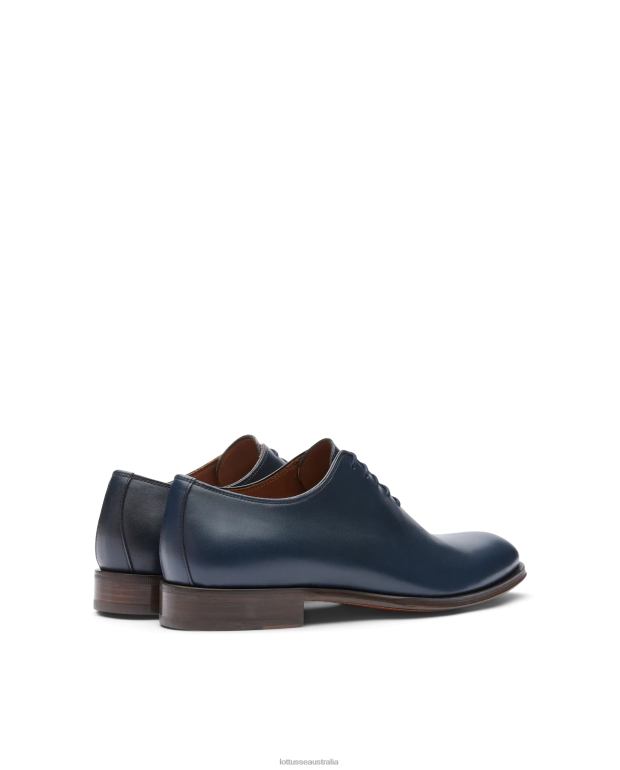 Men Lottusse Footwear Marine Blue NT4PP14 Lenox Brush off Calf Oxford
