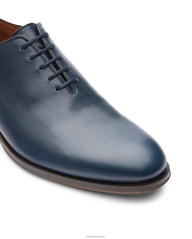 Men Lottusse Footwear Marine Blue NT4PP14 Lenox Brush off Calf Oxford
