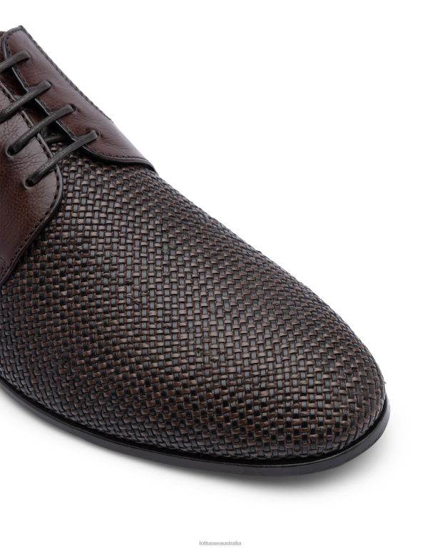 Men Lottusse Footwear Mocha NT4PP97 Verona Mesh Canguro Oxford