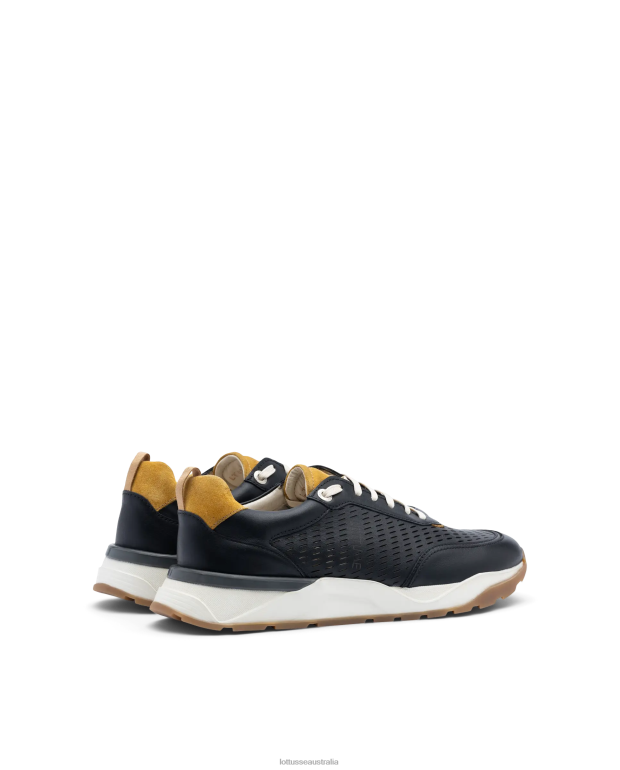 Men Lottusse Footwear Black NT4PP126 Osaka Soft Calf Sneakers