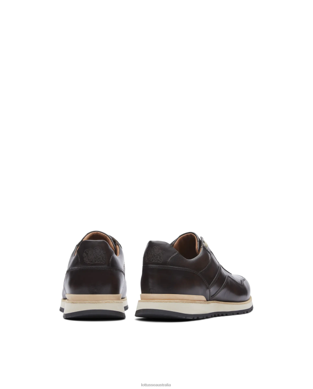 Men Lottusse Footwear Mocha NT4PP22 Tokyo Brush Off Calf Sneakers