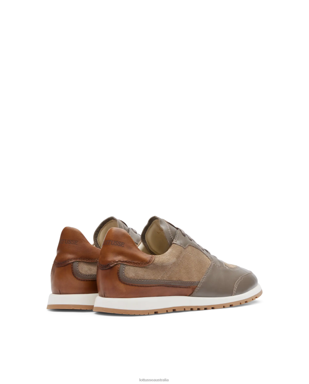 Men Lottusse Footwear Taupe NT4PP195 Mancor Soft Calf Sneakers