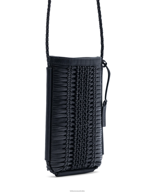 Women Lottusse Accessories Black NT4PP364 Edit Braided Goat Case