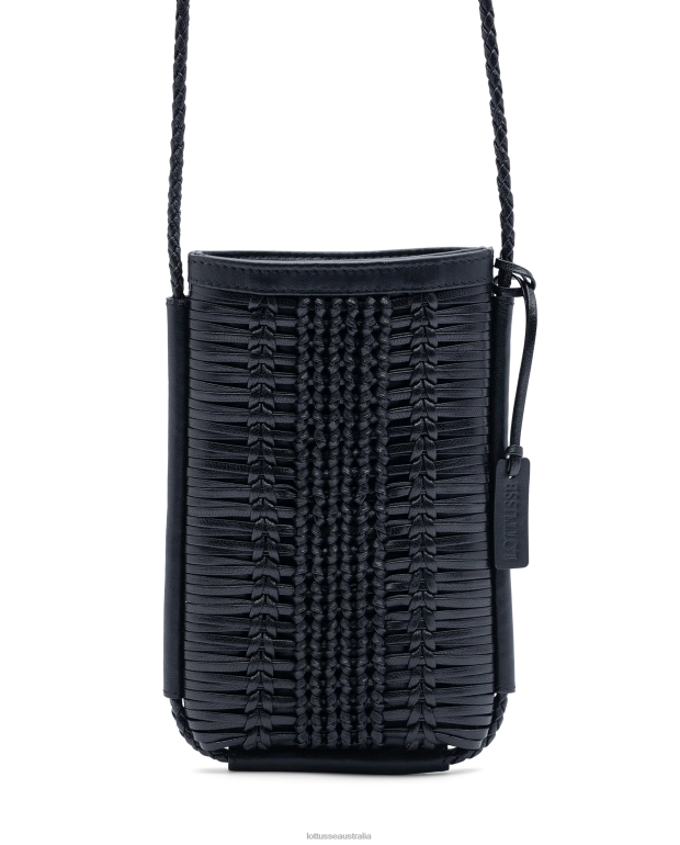 Women Lottusse Accessories Black NT4PP364 Edit Braided Goat Case