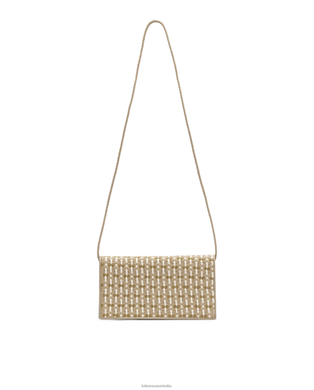 Women Lottusse Accessories Yelllow NT4PP366 Special Multicolour Braided Goat Top Handle Bag