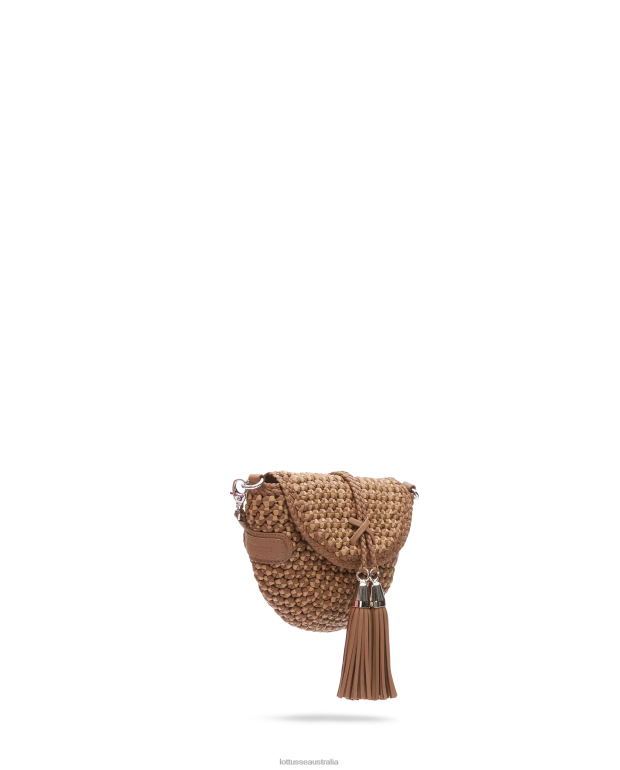 Women Lottusse Accessories Brown NT4PP340 Noodbag Merino Lamb Soft Crossbody Bag