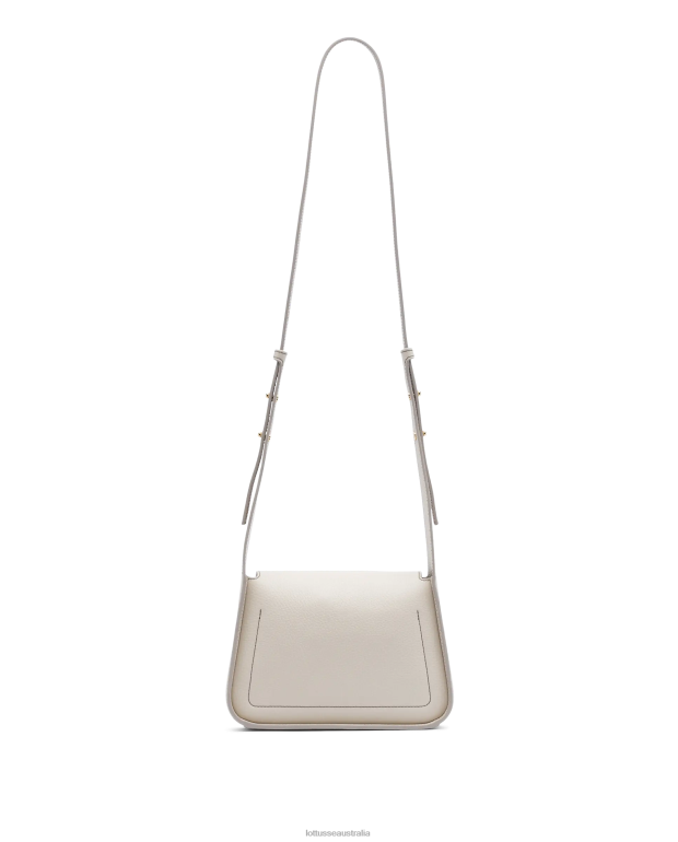 Women Lottusse Accessories Off White NT4PP326 Talaia Grain Calf Crossbody Bag