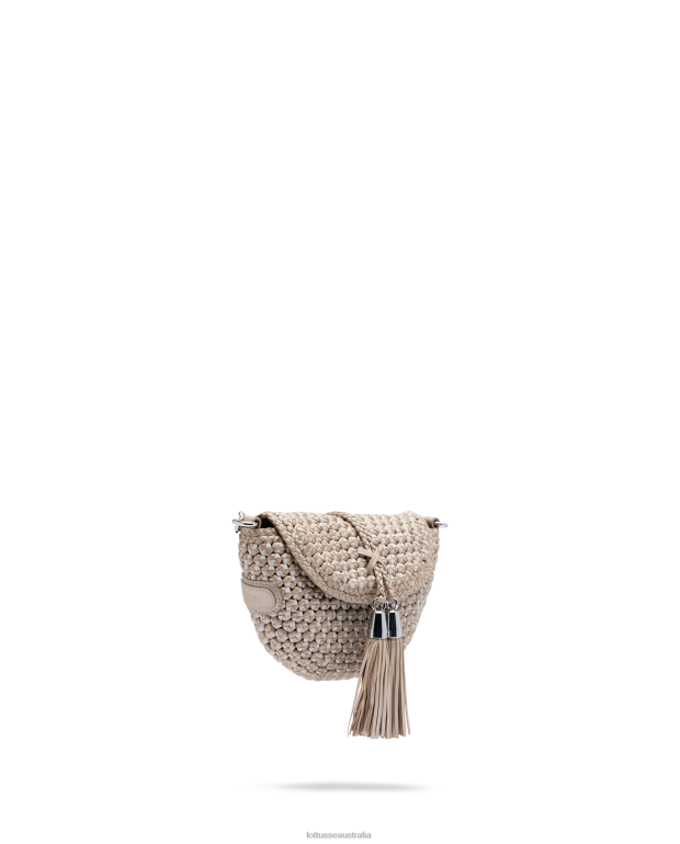 Women Lottusse Accessories Silver NT4PP338 Noodbag Merino Lamb Soft Crossbody Bag