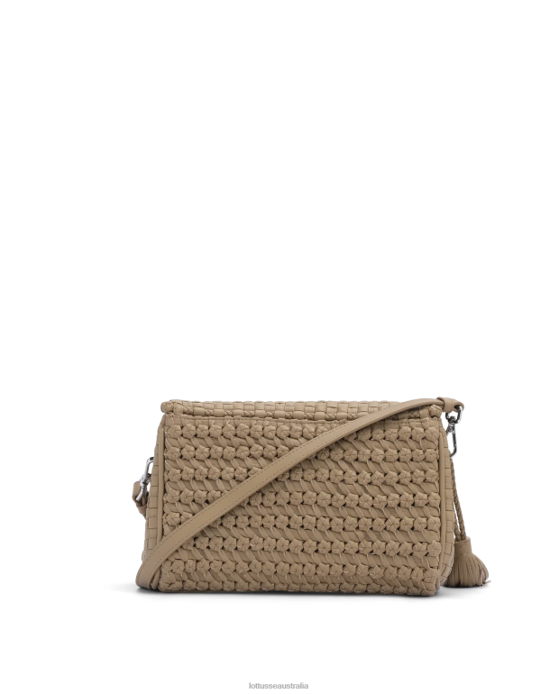 Women Lottusse Accessories Brown NT4PP387 Noodbag Lamb Crossbody Noodbag