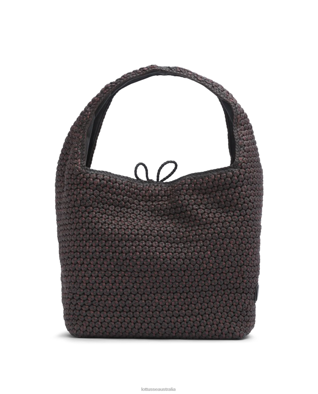 Women Lottusse Accessories Mocha NT4PP390 Noodbag Lamb Hobo Noodbag