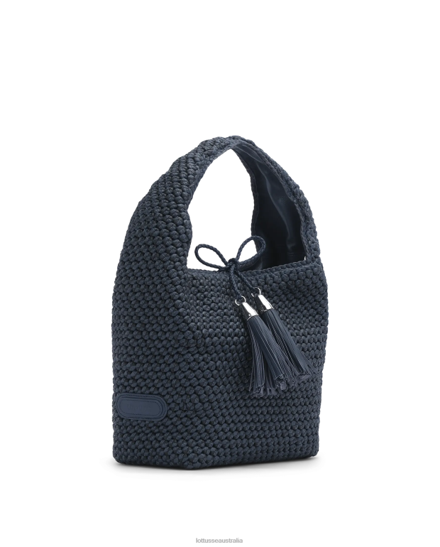 Women Lottusse Accessories Navy NT4PP388 Noodbag Lamb Hobo Noodbag