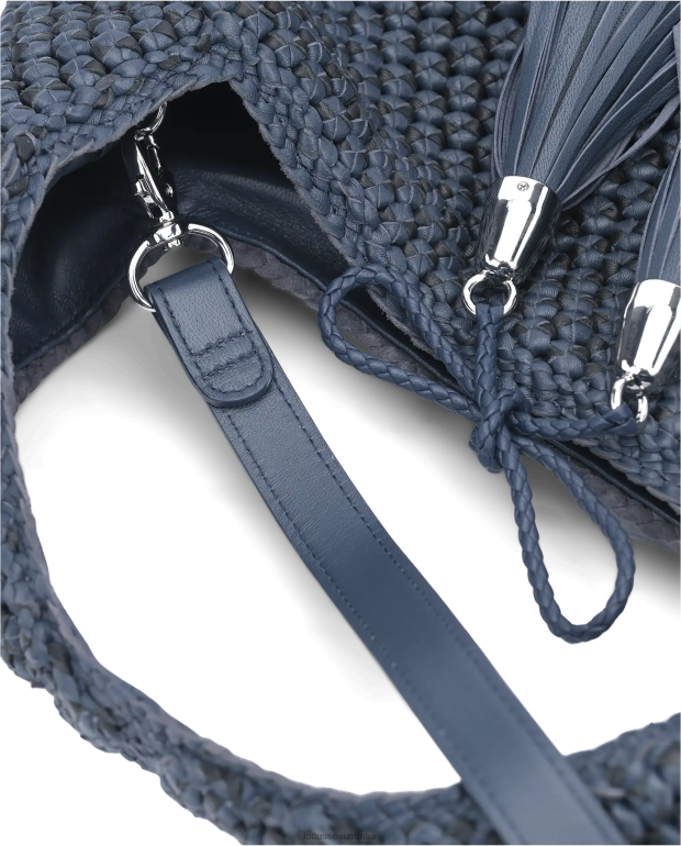 Women Lottusse Accessories Navy NT4PP388 Noodbag Lamb Hobo Noodbag