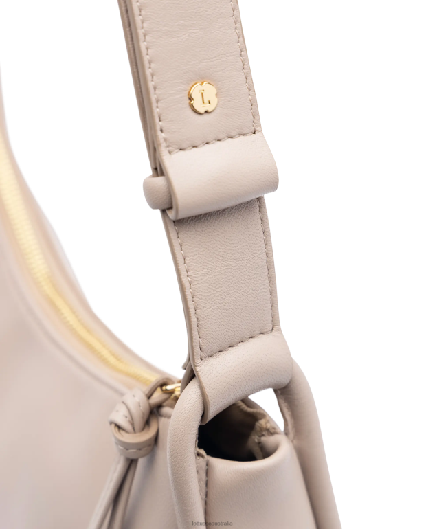 Women Lottusse Accessories Beige NT4PP333 Serena Lamb Soft Shoulder Bag