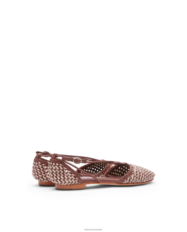 Women Lottusse Footwear Multicolour NT4PP290 Delice Lamb Mesh Leather Ballerinas