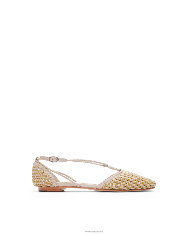 Women Lottusse Footwear Multicolour NT4PP291 Delice Lamb Mesh Leather Ballerinas