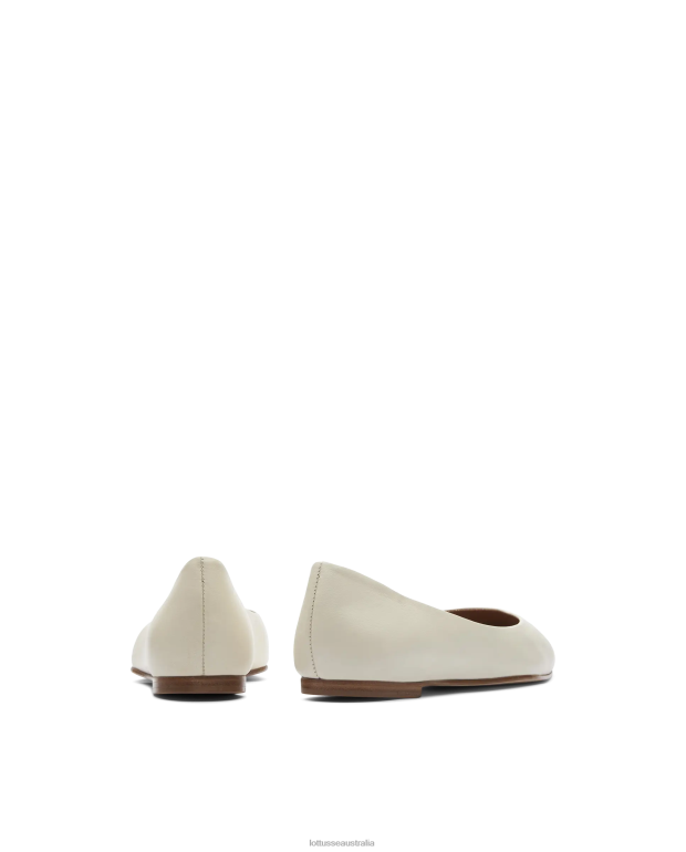 Women Lottusse Footwear Off White NT4PP264 Bel Lamb Soft Ballerinas