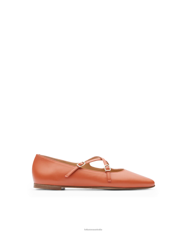 Women Lottusse Footwear Orange NT4PP266 Bel Soft Lamb Ballerinas