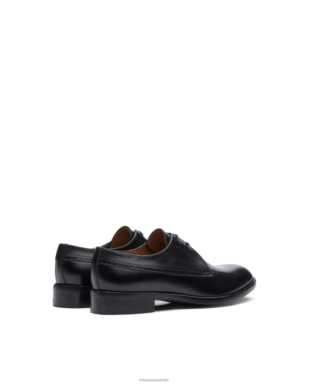 Women Lottusse Footwear Black NT4PP396 Claire Plain Calf Derby