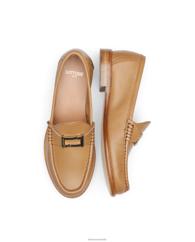 Women Lottusse Footwear Brown NT4PP236 Lara Grain soft Calf Loafers