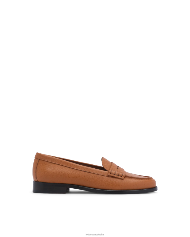 Women Lottusse Footwear Brown NT4PP239 Liberty Safian Stamp Calf Loafers