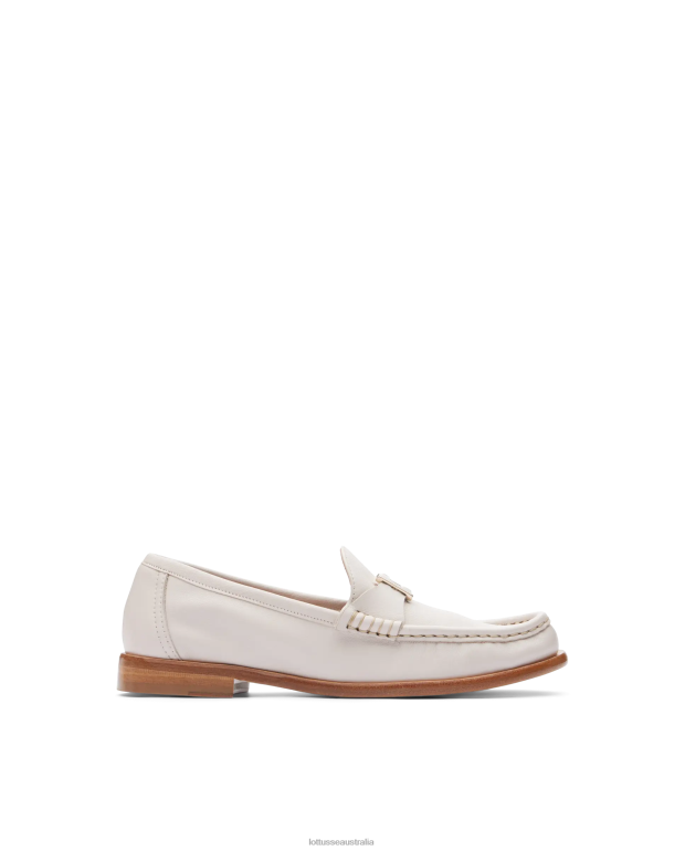 Women Lottusse Footwear Off White NT4PP235 Lara Grain soft Calf Loafers