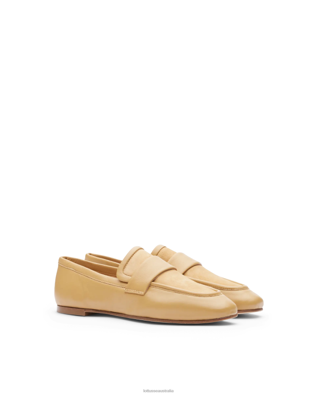Women Lottusse Footwear Yelllow NT4PP281 Goya Yellow Soft Lamb Loafers