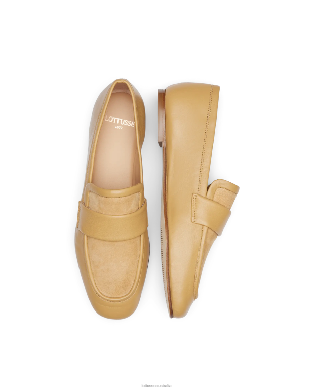 Women Lottusse Footwear Yelllow NT4PP281 Goya Yellow Soft Lamb Loafers