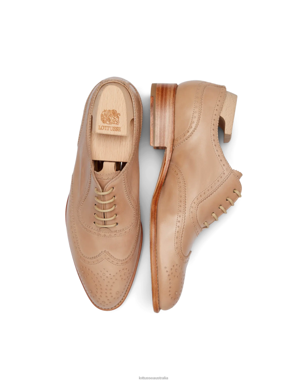 Women Lottusse Footwear Brown NT4PP212 Cambridge Crust Anilin Calf Oxford