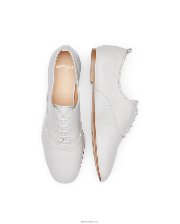 Women Lottusse Footwear Off White NT4PP271 Goya Lamb Soft Oxford