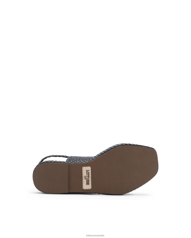 Women Lottusse Footwear Black NT4PP259 Steffy Lamb Soft Sandals