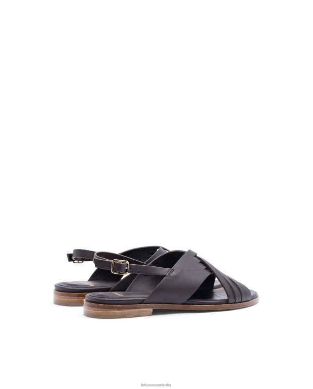 Women Lottusse Footwear Maroon NT4PP255 Nylo Purple Soft Lamb Sandals