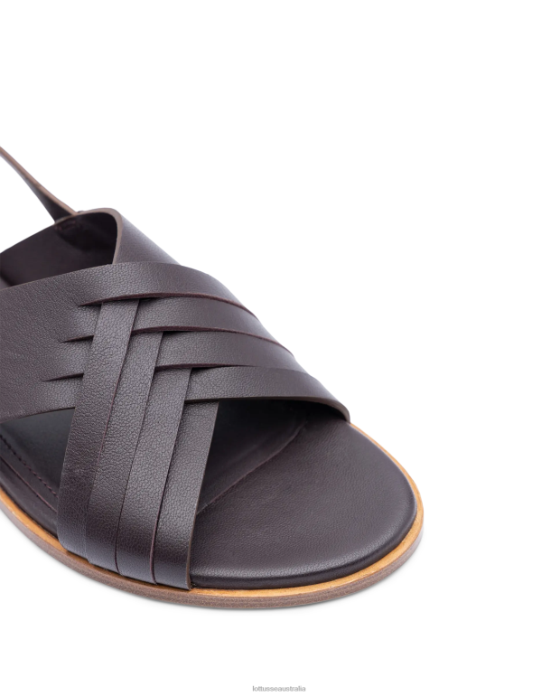 Women Lottusse Footwear Maroon NT4PP255 Nylo Purple Soft Lamb Sandals